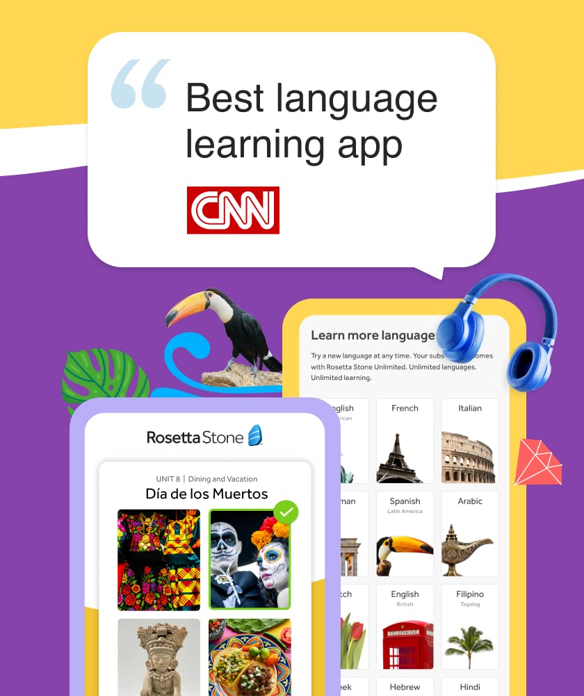 Rosetta Stone Learn ONE of 24+ Languages|12 Months | PC/Mac/iOS/Android Online Code