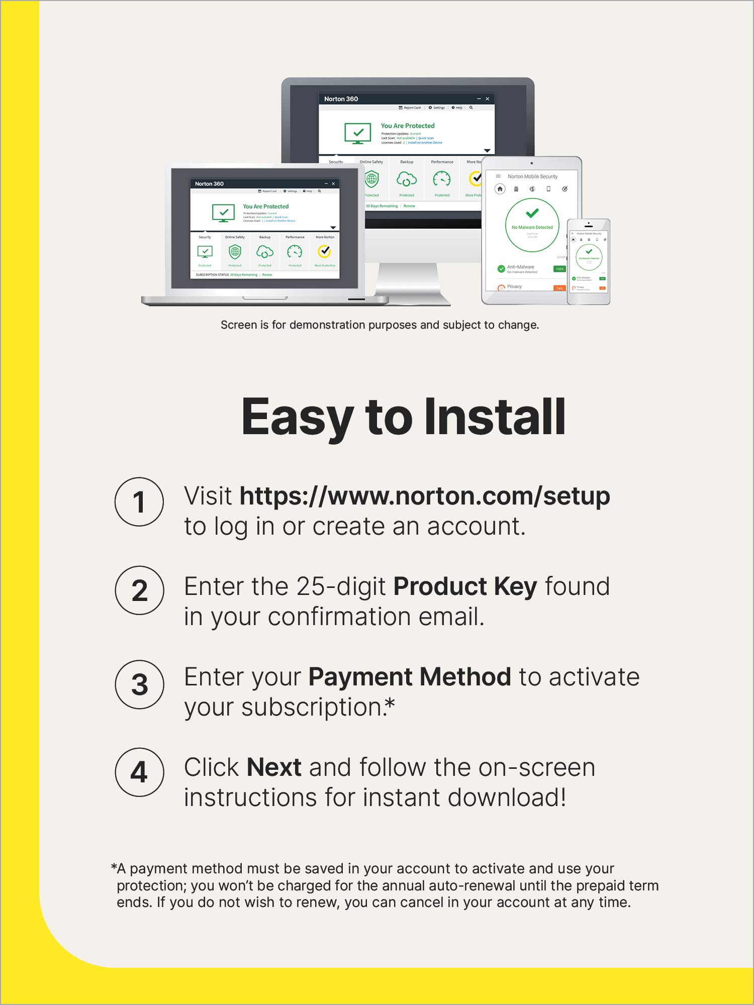 Norton 360 Deluxe 2026 Ready, Antivirus software for 3 Devices with Auto-Renewal – Includes Advanced AI Scam Protection, VPN, Dark Web Monitoring & PC Cloud Backup [Key Card]