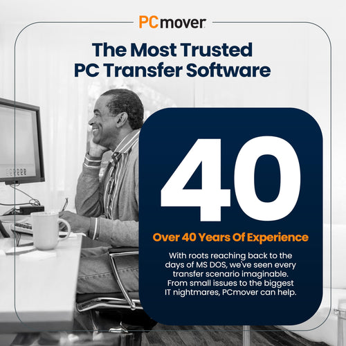 Laplink PCmover Ultimate 11 - Migration of your Applications, Files and Settings from an Old PC to a New PC - Data Transfer Software - With Optional High Speed Ethernet Cable - 1 License